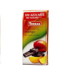 Torras hozzáadott cukor nélkül étcsokoládé mangós 75g - bio és refomélelmiszer