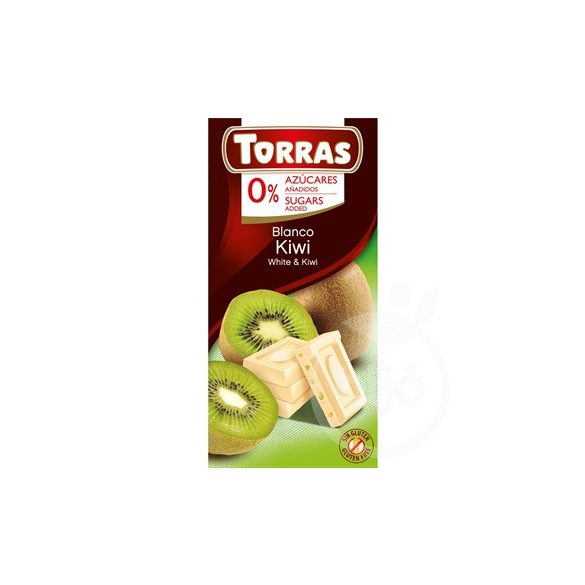 Torras gluténmentes kiwis fehércsokoládé hozzáadott cukor né 75 g