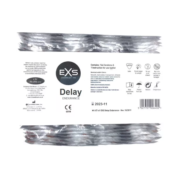 Exs delay - latex óvszer (144db)