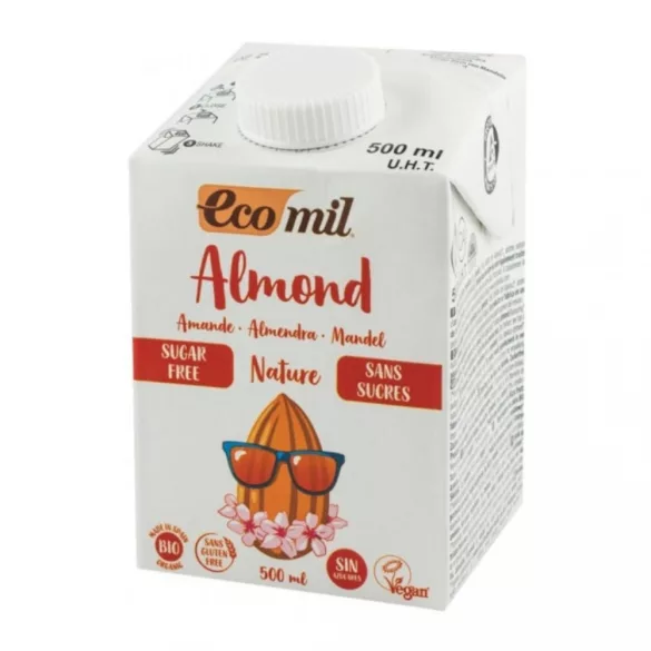 Ecomil bio mandulaital cukormentes 500 ml - bio és refomélelmiszer