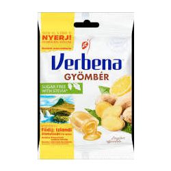 Verbena gyógynövényes cukorka gyömbér c-vitaminnal cukor nélkül 60g - bio és refomélelmiszer