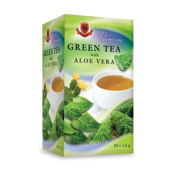 Herbex prémium tea zöldtea aloe verával 20x1,5g 30 g