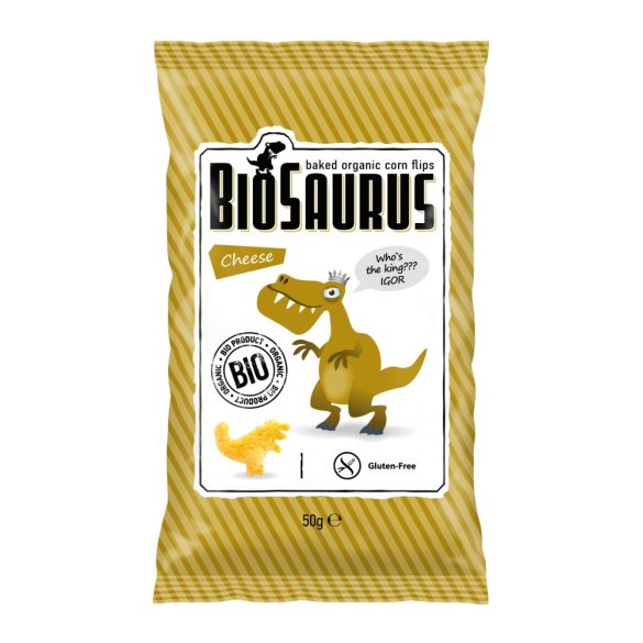 BioSaurus Bio Kukorica Snack - sajt 50 g  Új termék