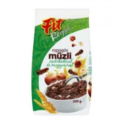 Fit ropogós müzli csokoládéval mogyoróval 200g - bio és refomélelmiszer