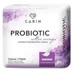Carin probiotic ultravékony szárnyas intimbetét 9 db
