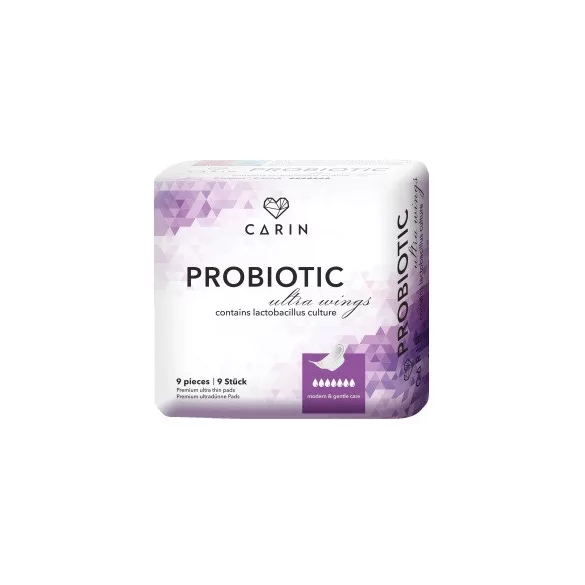 Carin probiotic ultravékony szárnyas intimbetét 9 db