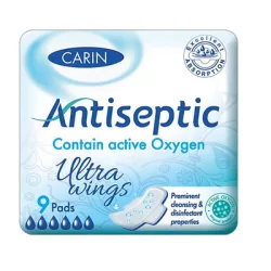 Carin egészségügyi szárnyasbetét antiszeptikus 9db