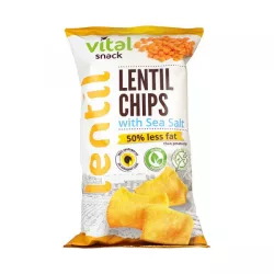 Gluténmentes vitál lencse chips tengeri sóval 65g - bio és refomélelmiszer