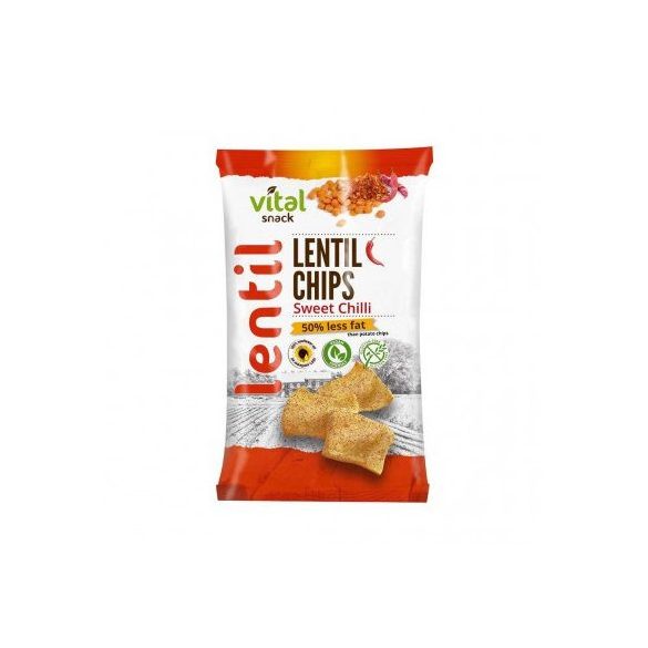 Vital lencse chips édes chili 65 g
