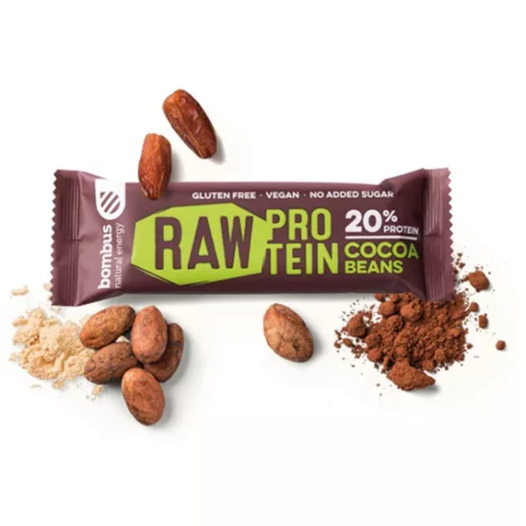 Gluténmentes bombus 20%  fehérjeszelet kakaóbab 50g