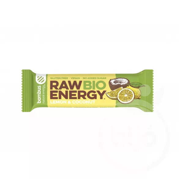 Bombus bio nyers szelet energy citrom és kókusz 50 g - bio és refomélelmiszer