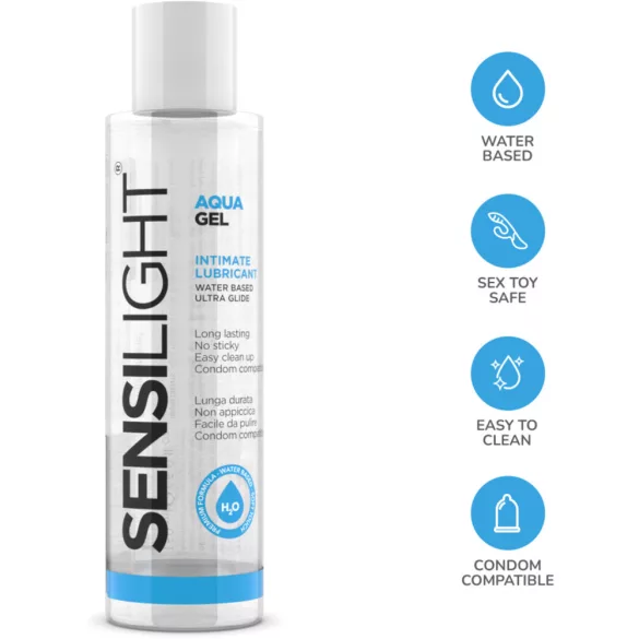 Sensilight aquagel - vízbázisú síkosító gél (150ml) - bio és natúr intim készítmények