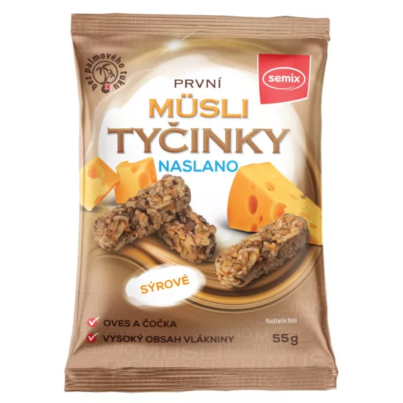 Semix gluténmentes müzlifalatok csíráztatott vörös lencsével sajtos 55 g - bio és refomélelmiszer