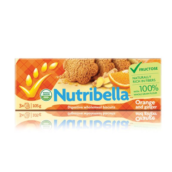 Nutribella narancsos keksz fruktózzal és gyömbérrel 105 g