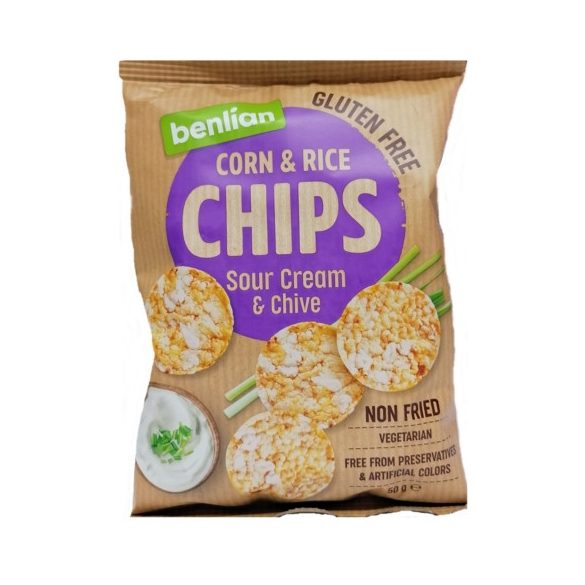 Benlianf.Kukor.&B.Rizs Chips Tejf.-Sn.Gm 50 g