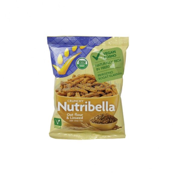 Nutribella teljeskiörlésű lenmagos vegán snack 70 g