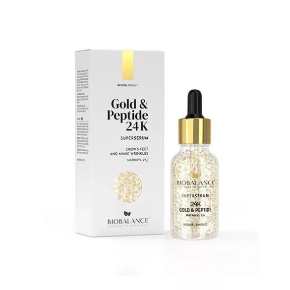 Biobalance szuperszérum arcra 24 karátos arannyal és peptidekkel 30 ml