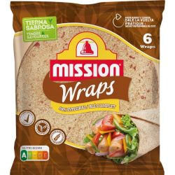 Mission teljes kiőrlésű tortilla wrap 370g
