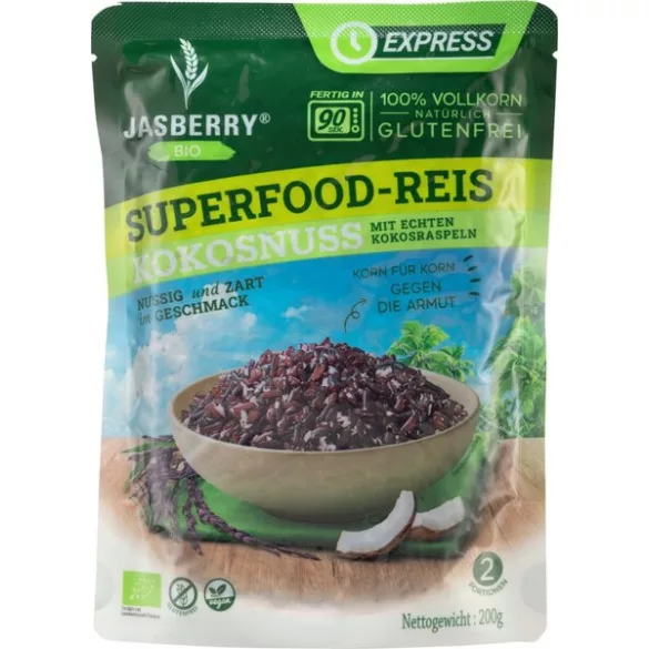 Jasberry bio jasberry express superfood rizs - kókusz 200 g új termék