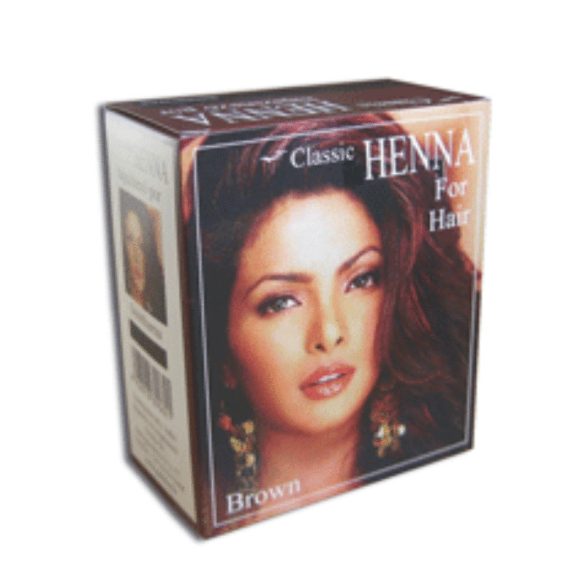 Classic Henna hajszínező por sötétbarna 100 g