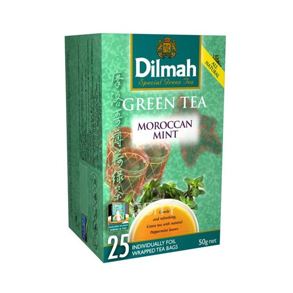 Dilmah Zöld Tea Moroccan Mentás 20 filter